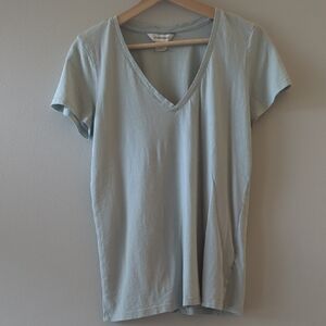Club Monaco Soft Blue V-Neck Tee